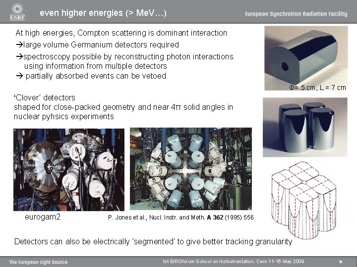 even higher energies (> Me. V…) At high energies, Compton scattering is dominant interaction even higher energies (> Me. V…) At high energies, Compton scattering is dominant interaction