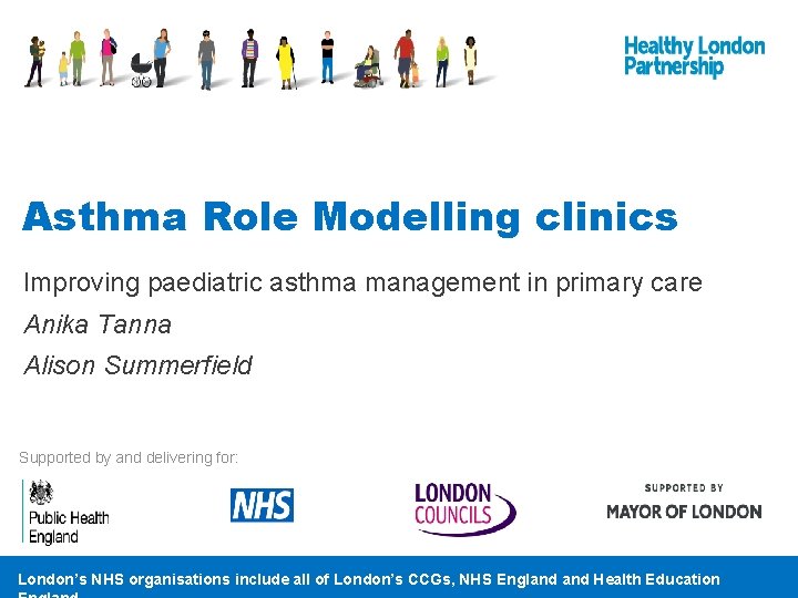 Asthma Role Modelling clinics Improving paediatric asthma management in primary care Anika Tanna Alison