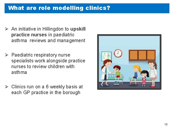 What are role modelling clinics? Ø An initiative in Hillingdon to upskill practice nurses