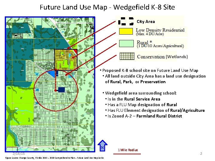 Future Land Use Map - Wedgefield K-8 Site City Area (Wetlands) • Proposed K-8