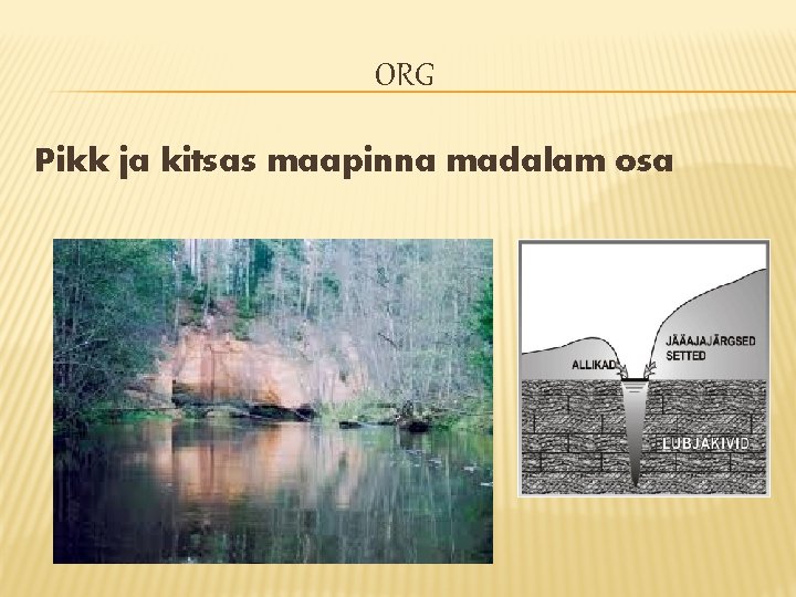 ORG Pikk ja kitsas maapinna madalam osa ORG Pikk ja kitsas maapinna madalam osa