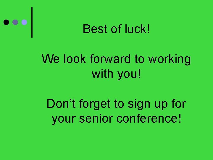 Best of luck! We look forward to working with you! Don’t forget to sign