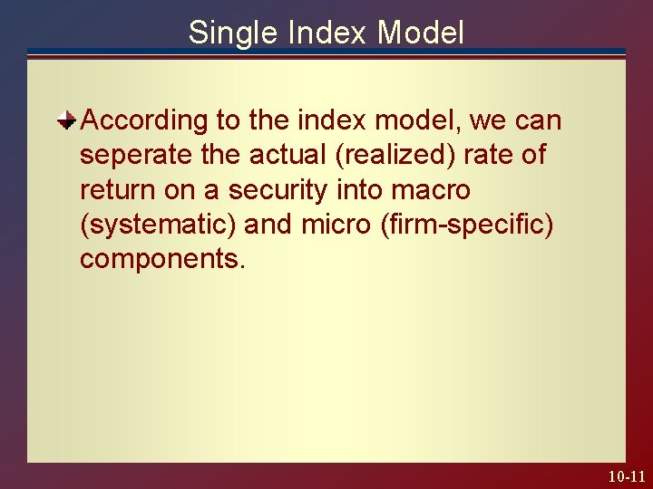 Model 10 Index Index Models Chapter 10 Mc GrawHillIrwin Copyright 2005