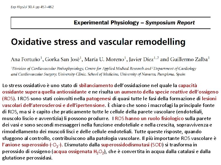 Lo stress ossidativo è uno stato di sbilanciamento dell’ossidazione nel quale la capacità ossidante