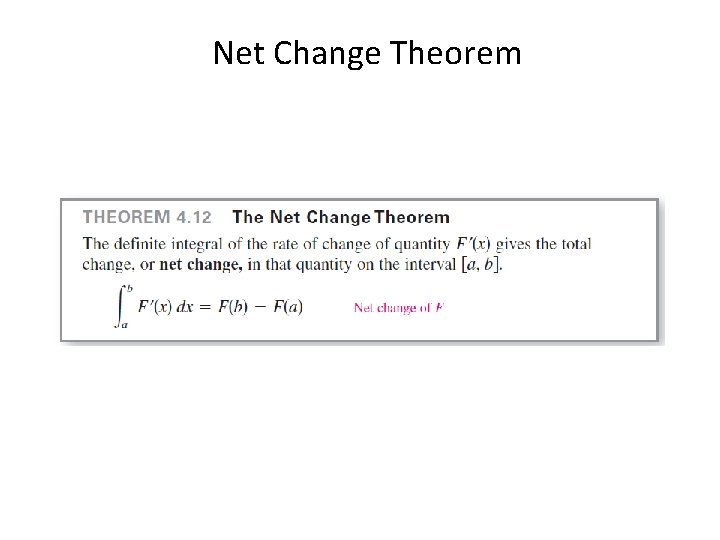 Net Change Theorem 