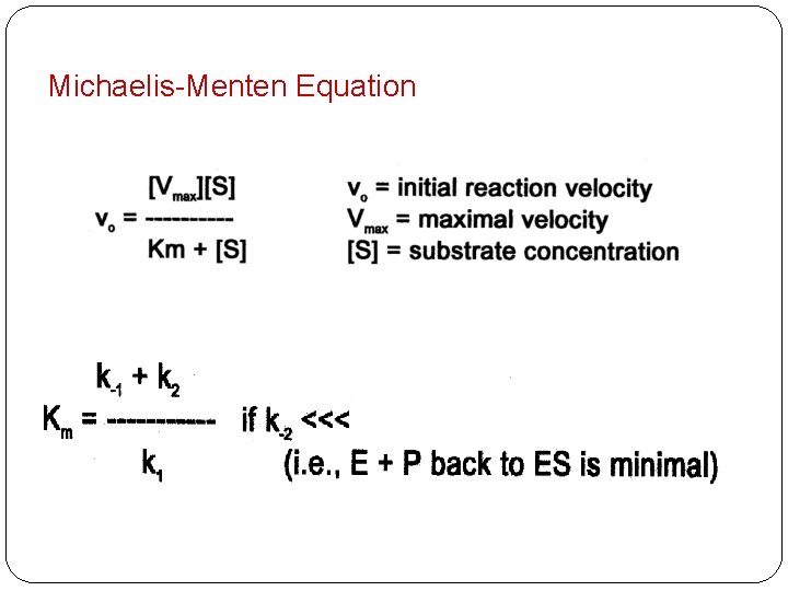 Michaelis-Menten Equation 