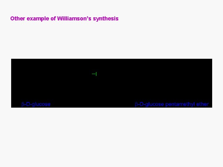 Other example of Williamson’s synthesis 