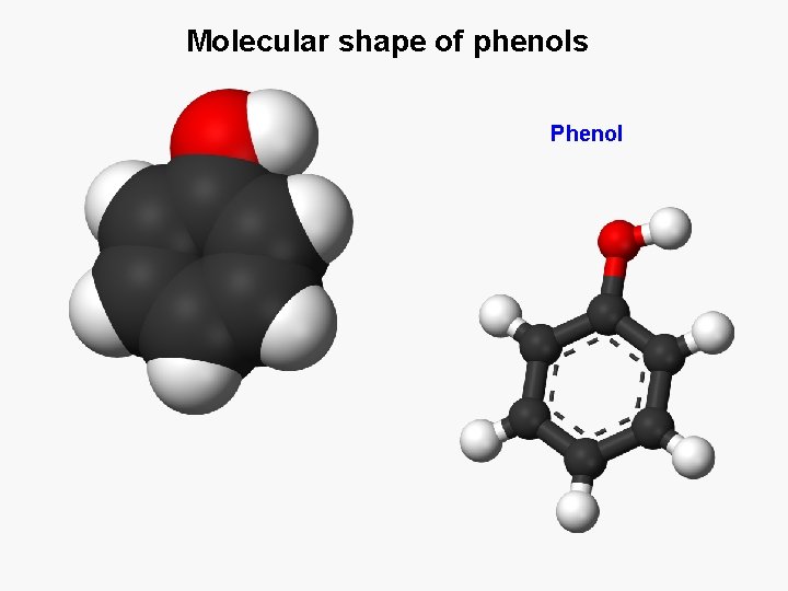 Molecular shape of phenols Phenol 