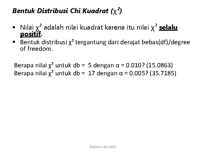 Statistik Esa 310 Pertemuan 11 Team Dosen Program