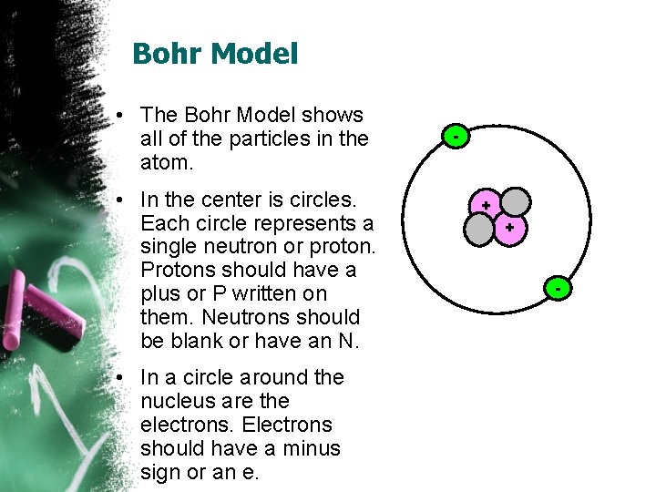 Bohr Model • The Bohr Model shows all of the particles in the atom.