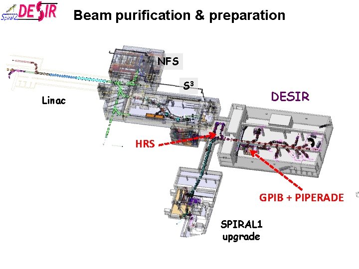 Beam purification & preparation NFS S 3 DESIR Linac HRS GPIB + PIPERADE SPIRAL Beam purification & preparation NFS S 3 DESIR Linac HRS GPIB + PIPERADE SPIRAL