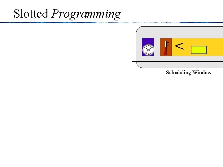 Slotted Programming Scheduling Window 