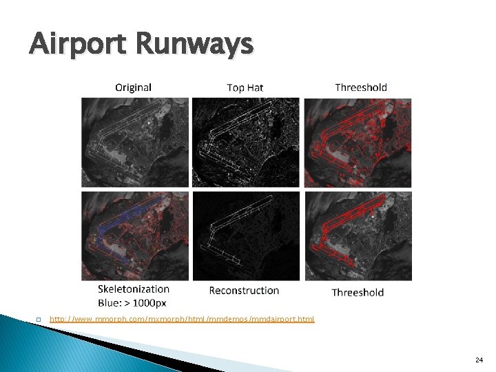 Airport Runways � http: //www. mmorph. com/mxmorph/html/mmdemos/mmdairport. html 24 