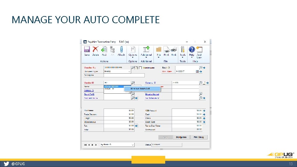 MANAGE YOUR AUTO COMPLETE @GPUG 13 