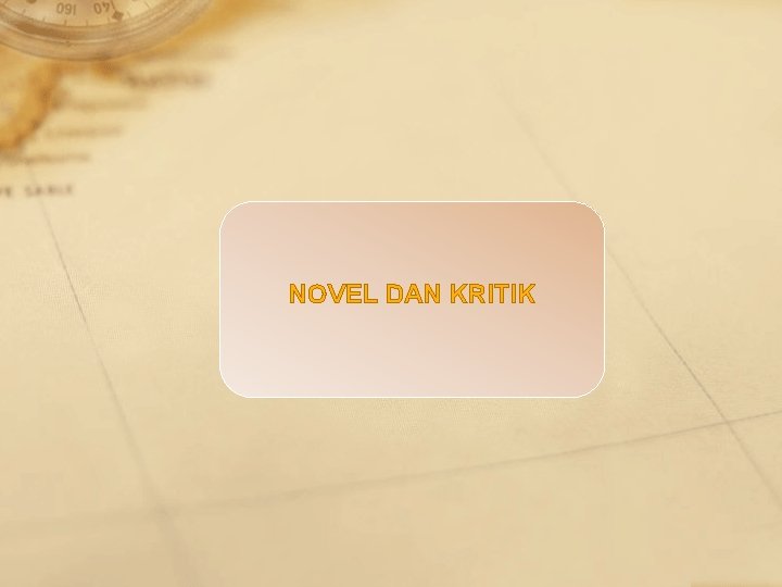 NOVEL DAN KRITIK 