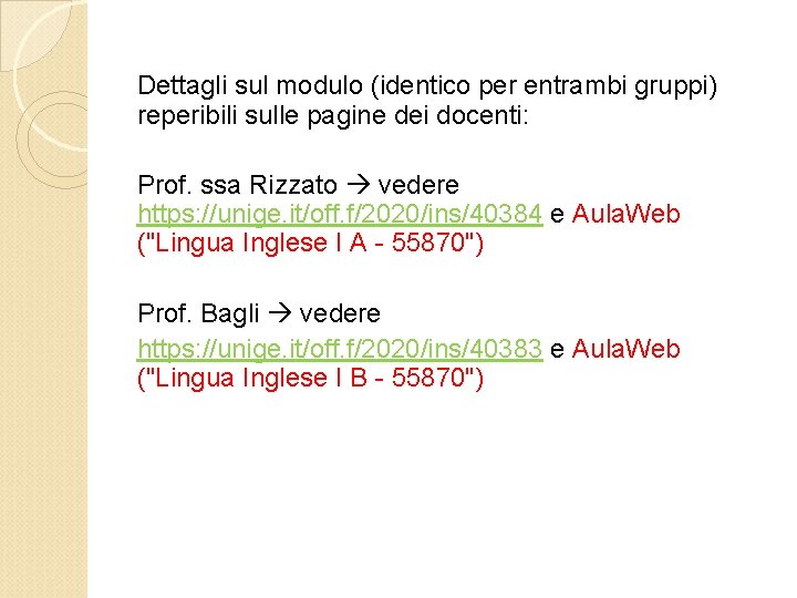 rizzato unige