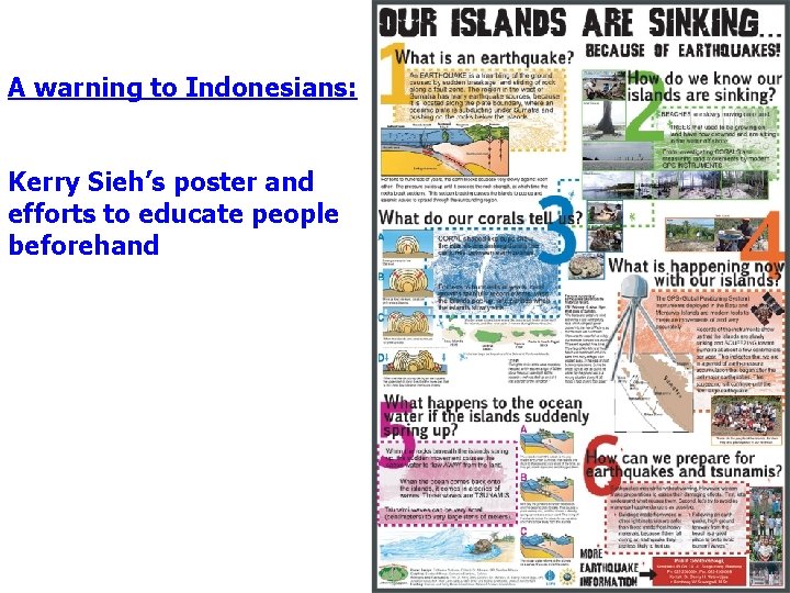 A warning to Indonesians: Kerry Sieh’s poster and efforts to educate people beforehand 