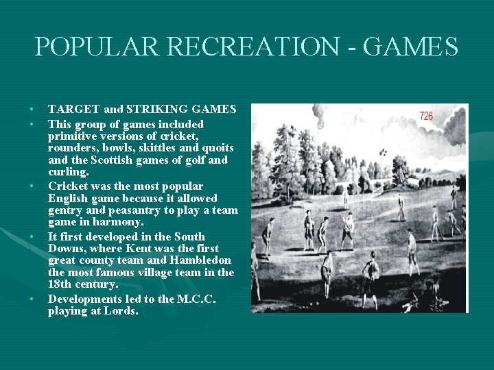 POPULAR RECREATION - GAMES • • • TARGET and STRIKING GAMES This group of