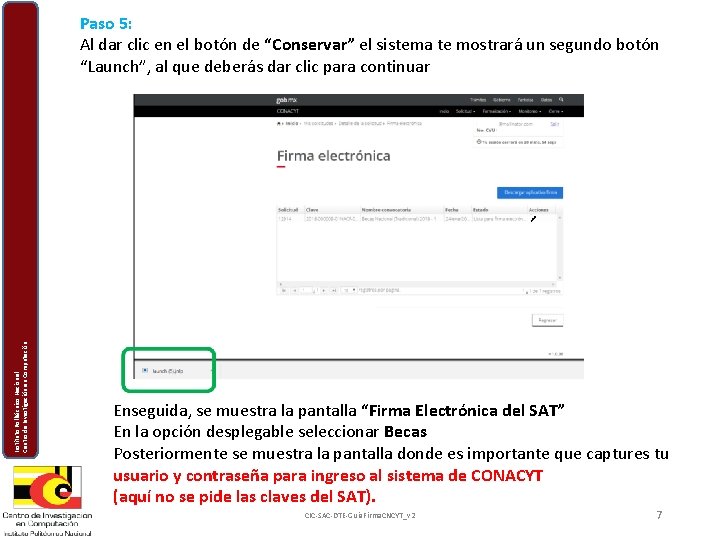 Instituto Politécnico Nacional Centro de Investigación en Computación Paso 5: Al dar clic en