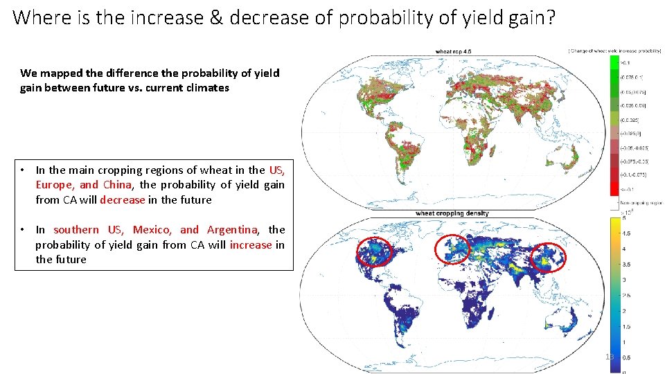 Where is the increase & decrease of probability of yield gain? We mapped the