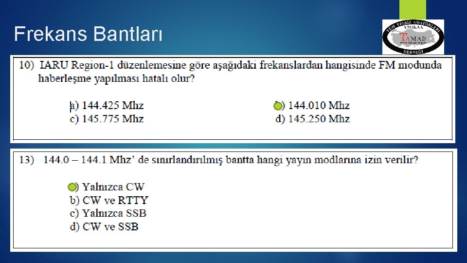 Frekans Bantları 