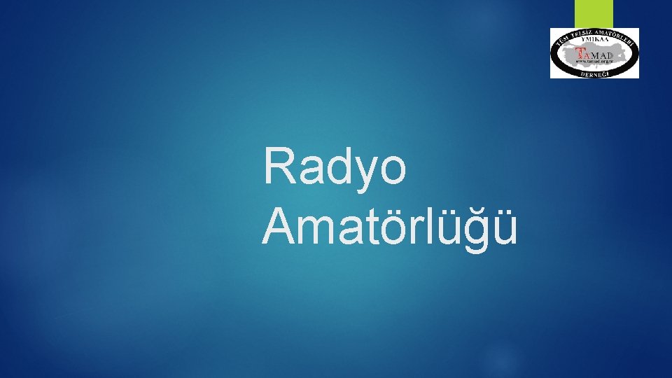 Radyo Amatörlüğü 