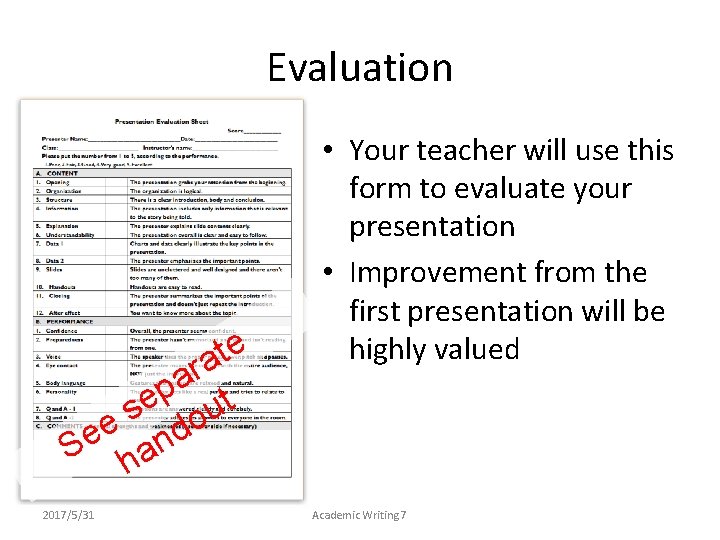 Evaluation e t a r a p e ut s o e d Se
