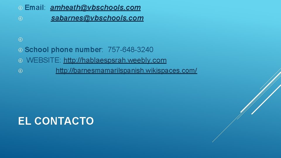 Email: amheath@vbschools. com sabarnes@vbschools. com School phone number: 757 -648 -3240 WEBSITE: http: Email: amheath@vbschools. com sabarnes@vbschools. com School phone number: 757 -648 -3240 WEBSITE: http: