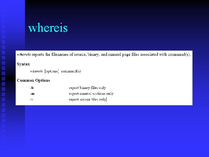 whereis whereis