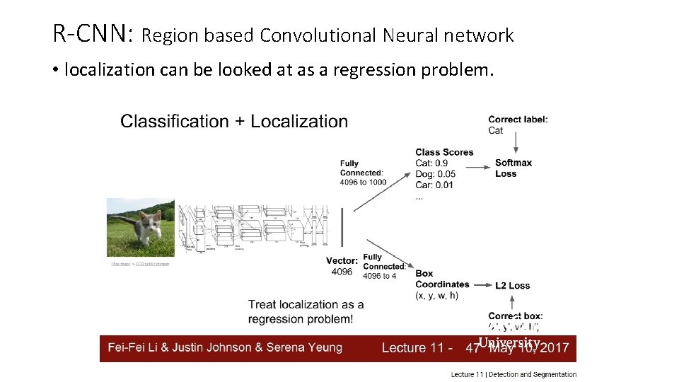 R-CNN: Region based Convolutional Neural network • localization can be looked at as a