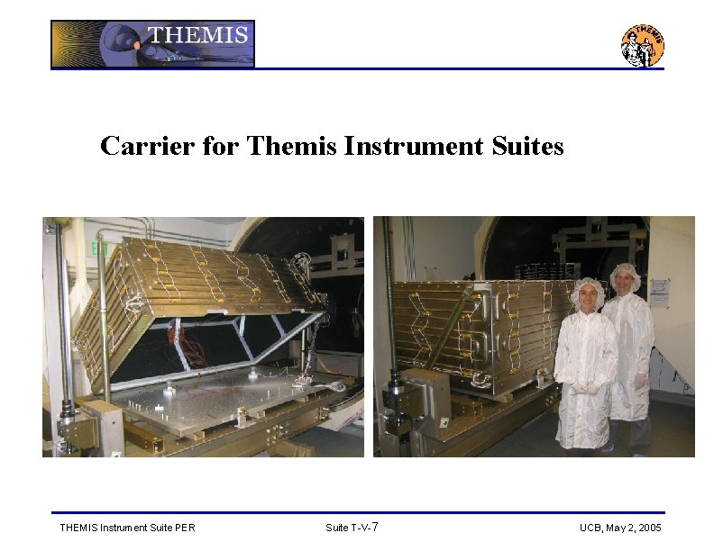 Carrier for Themis Instrument Suites THEMIS Instrument Suite PER Suite T-V-7 UCB, May 2,