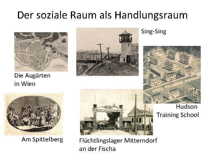 Der soziale Raum als Handlungsraum Sing Die Augärten in Wien Hudson Training School Am