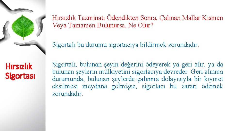 Hırsızlık Tazminatı Ödendikten Sonra, Çalınan Mallar Kısmen Veya Tamamen Bulunursa, Ne Olur? Hırsızlık Sigortası