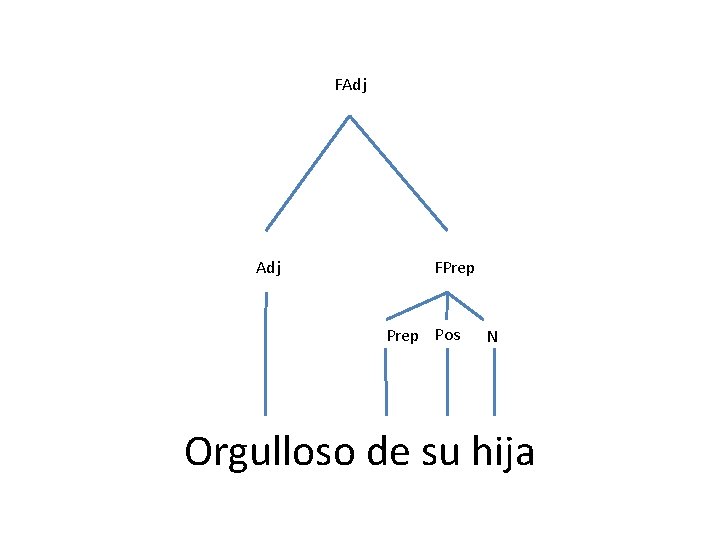 FAdj FPrep Pos N Orgulloso de su hija FAdj FPrep Pos N Orgulloso de su hija