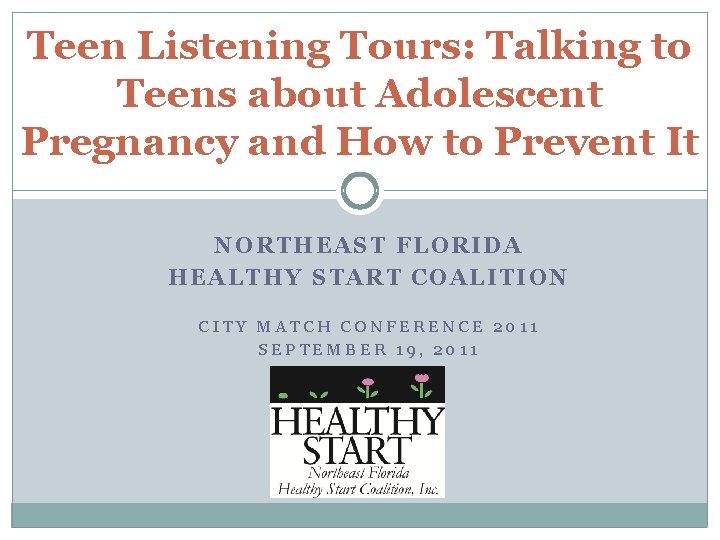 Teen Listening Tours: Talking to Teens about Adolescent Pregnancy and How to Prevent It