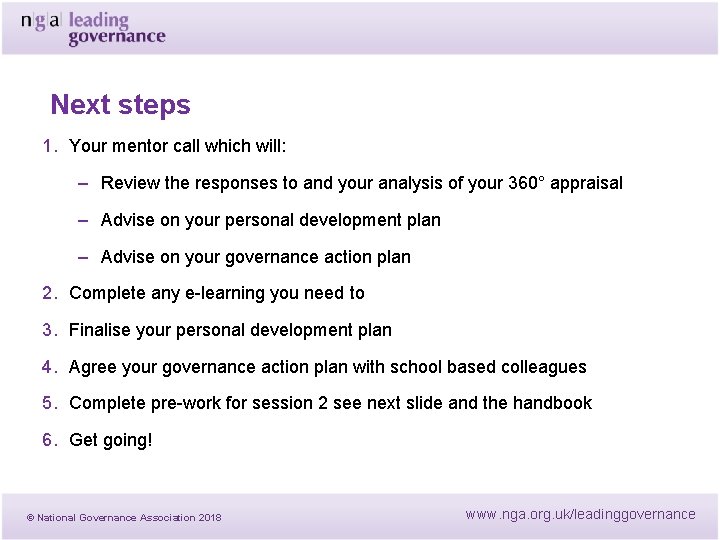 Next steps 1. Your mentor call which will: – Review the responses to and Next steps 1. Your mentor call which will: – Review the responses to and