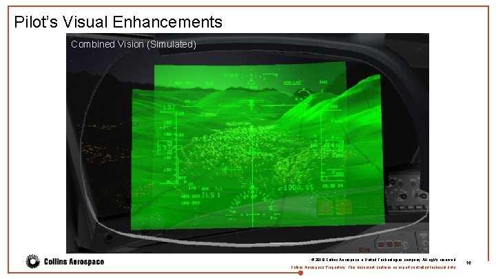 Pilot’s Visual Enhancements Combined Enhanced Vision(Rehost) (Simulated) Synthetic Vision © 2019 Collins Aerospace, a