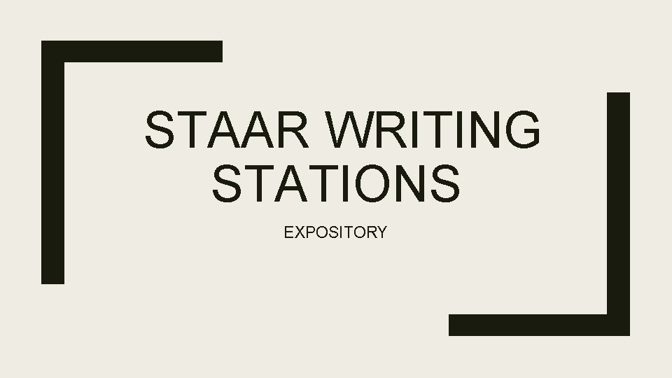 STAAR WRITING STATIONS EXPOSITORY 