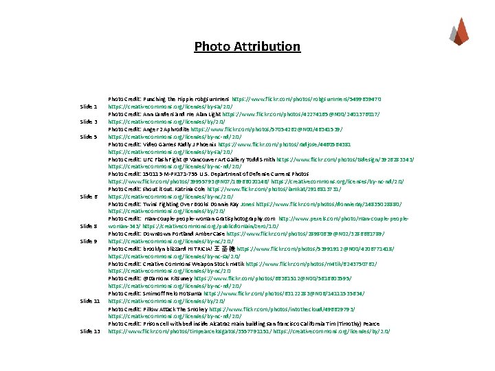 Photo Attribution Slide 1 Slide 3 Slide 5 Slide 6 Slide 8 Slide 9