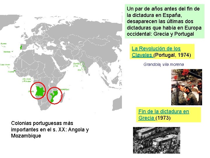 Un par de años antes del fin de la dictadura en España, desaparecen las