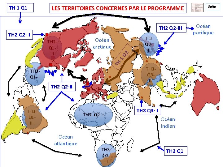 LES TERRITOIRES CONCERNES PAR LE PROGRAMME TH 1 Q 1 TH 2 Q 2