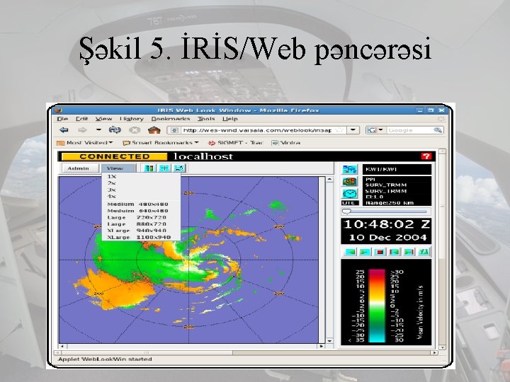 Şəkil 5. İRİS/Web pəncərəsi 