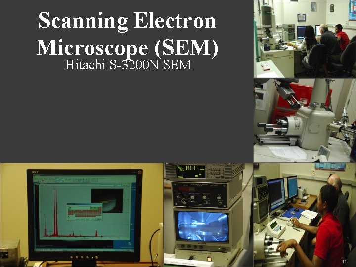 Scanning Electron Microscope (SEM) Hitachi S-3200 N SEM 15 