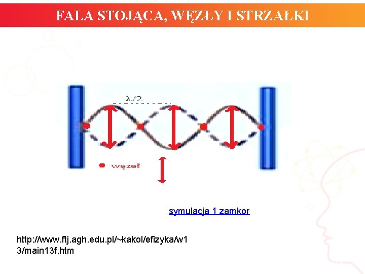 FALA STOJĄCA, WĘZŁY I STRZAŁKI symulacja 1 zamkor http: //www. ftj. agh. edu. pl/~kakol/efizyka/w