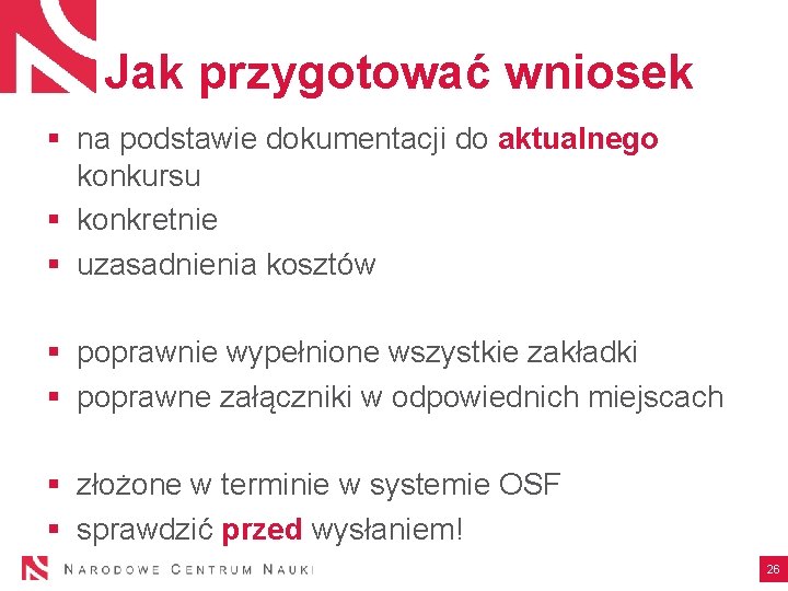 Jak przygotować wniosek § na podstawie dokumentacji do aktualnego konkursu § konkretnie § uzasadnienia