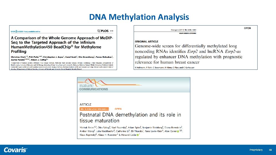 DNA Methylation Analysis Proprietary 49 