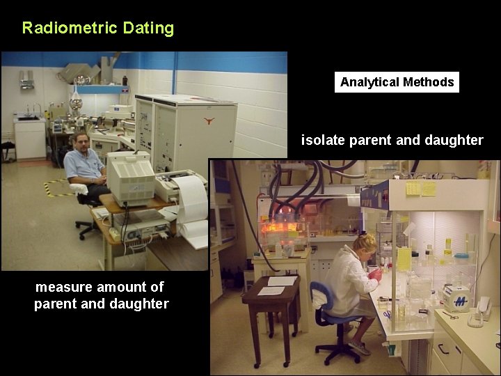 Radiometric Dating Analytical Methods isolate parent and daughter measure amount of parent and daughter