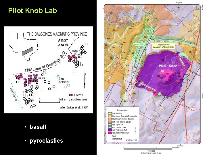 Pilot Knob Lab • basalt • pyroclastics 