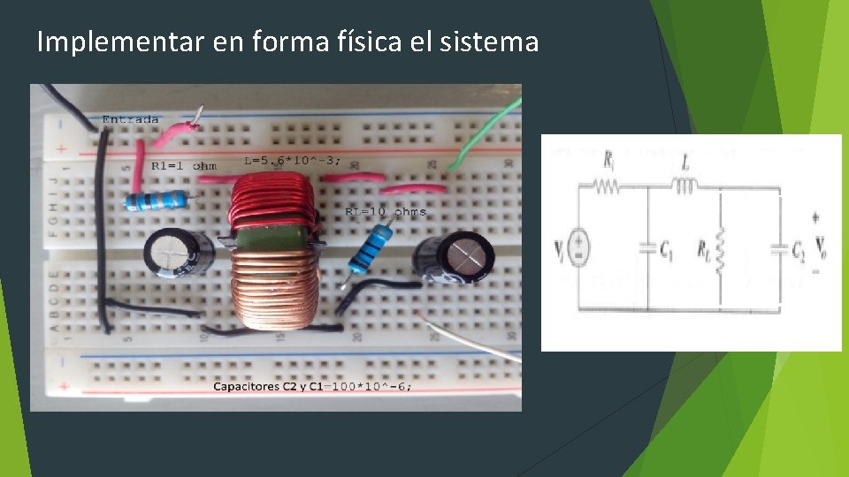 Implementar en forma física el sistema 