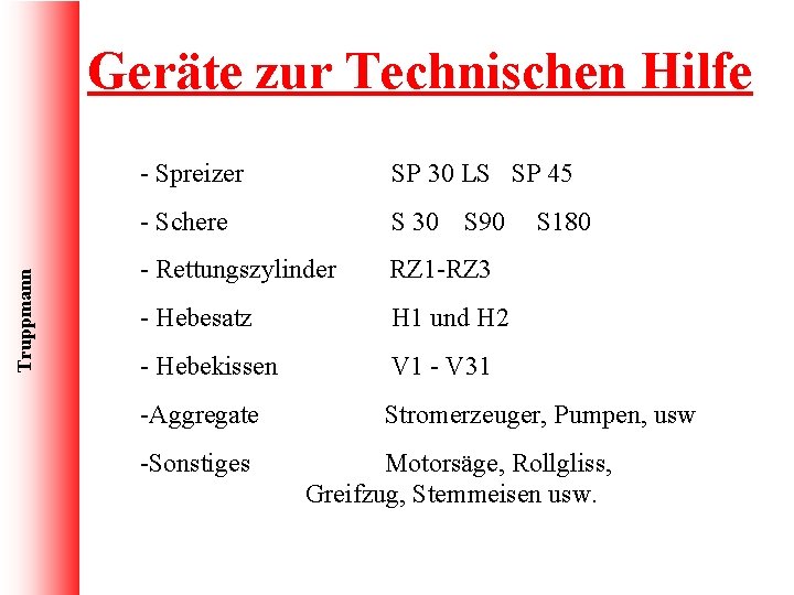 Truppmann Geräte zur Technischen Hilfe - Spreizer SP 30 LS SP 45 - Schere